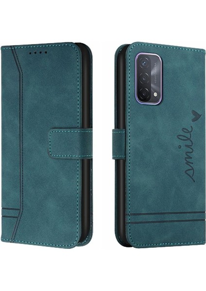 Telefon Kılıfı Için Oppo A74 4G/A95 4g Kart Yuvaları Kapak El Kayışı Manyetik Pu (Yurt Dışından)