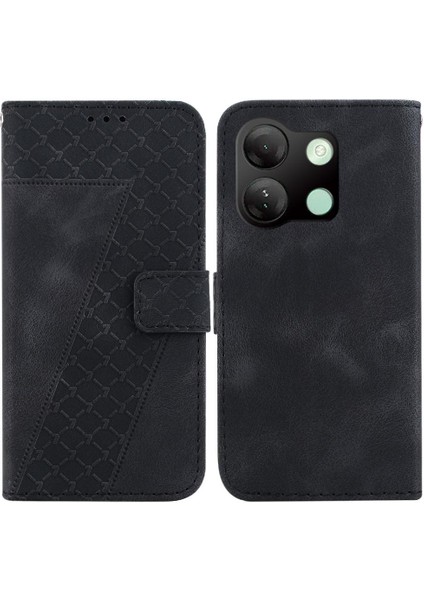 Infinix Akıllı 7 Hd Kart Yuvası Fonksiyonu Için Kılıf Kabartmalı Desen Cüzdan Pu (Yurt Dışından)