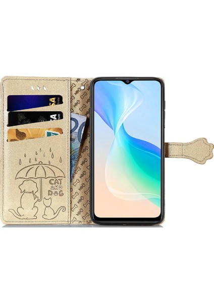 Vivo Y76 5g Için Kılıf Kapak Çevirin Karikatür Hayvanlar Darbeye Deri Kılıf (Yurt Dışından) indirimleri