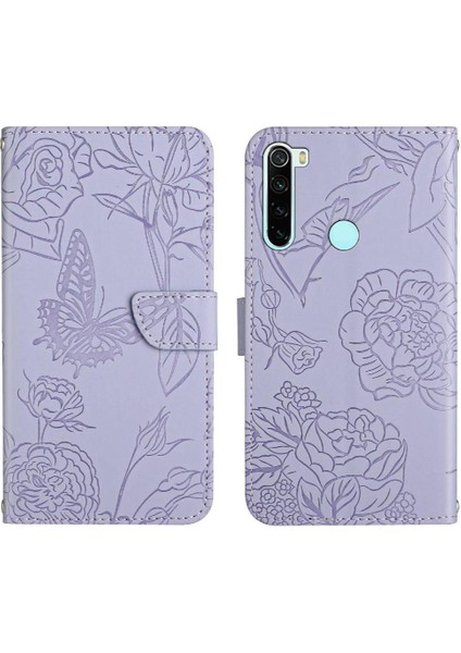 Xiaomi Redmi Not 8t Çiçekler ve Kelebekler Anti-Damla Koruma (Yurt Dışından)