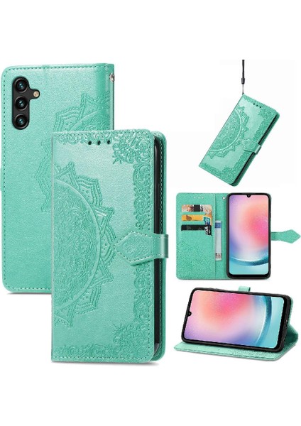 Samsung A24 4g Deri Kılıf Basit Iş Zarif Desen (Yurt Dışından)