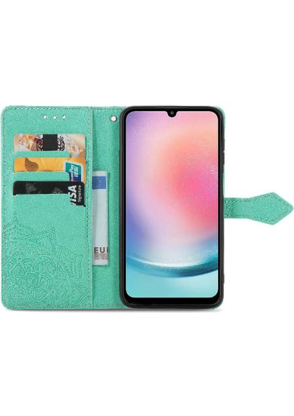Samsung A24 4g Deri Kılıf Basit Iş Zarif Desen (Yurt Dışından)
