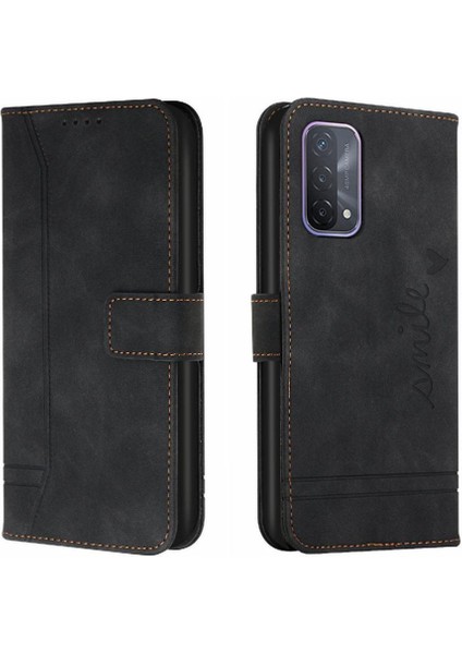Telefon Kılıfı Için Oppo A74 4G/A95 4g Kart Yuvaları Kapak El Kayışı Manyetik Pu (Yurt Dışından)