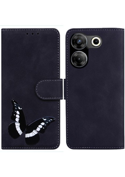 Tecno Camon 20 Cüzdan Renk Baskılı Kelebek Kart Yuvaları Için Kılıf Çevirin (Yurt Dışından)