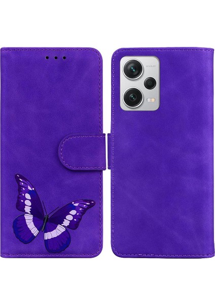 Xiaomi Redmi Için Not 12 Pro Artı Cüzdan Kart Yuvaları Kelebek Renk (Yurt Dışından)