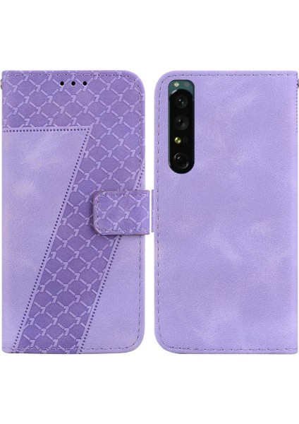 Sony Xperia 1 Iv Için Telefon Kılıfı Kart Yuvası Fonksiyonu Flip Folio Kapak Pu (Yurt Dışından)