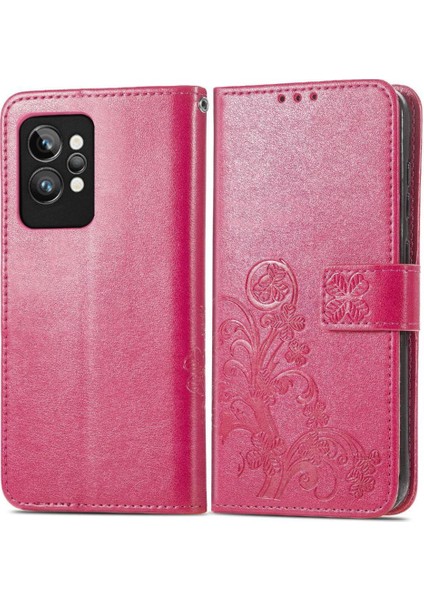 Realme Gt 2 Pro Için Zarif Iş Çevirme Kapağı Dört Yapraklı Yonca (Yurt Dışından)