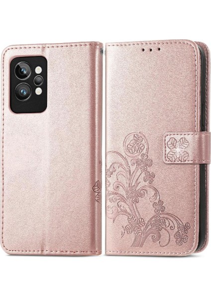 Realme Gt 2 Pro Için Zarif Iş Çevirme Kapağı Dört Yapraklı Yonca (Yurt Dışından)