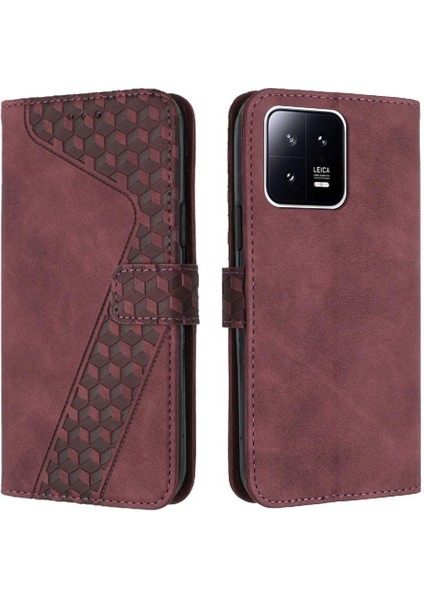 Telefon Kılıfı Için Xiaomi 13 Pro Kickstand Manyetik Kapak Folio Cüzdan Kart (Yurt Dışından)