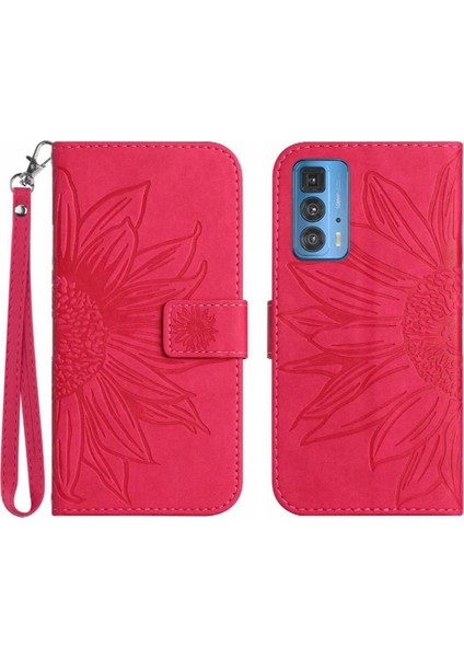 Motorola Kenar 20 Pro Için Kılıf Kart Yuvaları Tutucu ile Kısa Kayış Kabartmalı (Yurt Dışından)