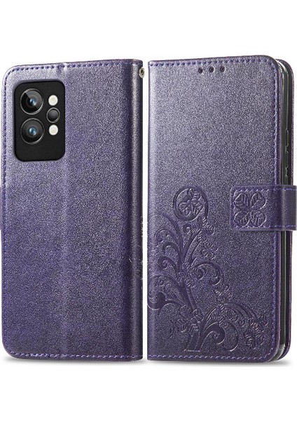 Realme Gt 2 Pro Için Zarif Iş Çevirme Kapağı Dört Yapraklı Yonca (Yurt Dışından)