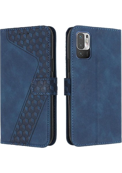 Telefon Kılıfı Için Xiaomi Redmi Not 10T Kickstand Manyetik Kapak Folio Cüzdan (Yurt Dışından)