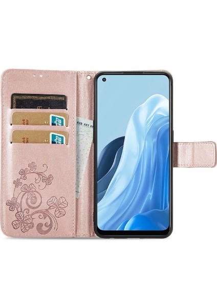 Oppo Case 7 5g Için Zarif Iş Çevirme Kapağı Dört Yapraklı Yonca (Yurt Dışından)