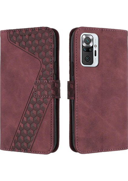 Telefon Kılıfı Için Xiaomi Redmi Not 10 Pro Max Kickstand Manyetik Flip Folio (Yurt Dışından)