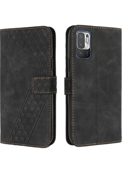 Telefon Kılıfı Için Xiaomi Redmi Not 10T Kickstand Manyetik Kapak Folio Cüzdan (Yurt Dışından)