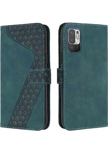 Telefon Kılıfı Için Xiaomi Redmi Not 10T Kickstand Manyetik Kapak Folio Cüzdan (Yurt Dışından)