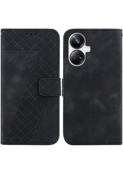Realme 10 Pro Artı Pu Deri Flip Folio Kapak Cüzdan Kart Için Telefon Kılıfı (Yurt Dışından)