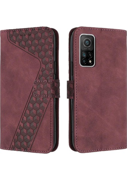 Telefon Kılıfı Için Xiaomi 10T/10T Pro Flip Folio Kickstand Manyetik Cüzdan (Yurt Dışından)