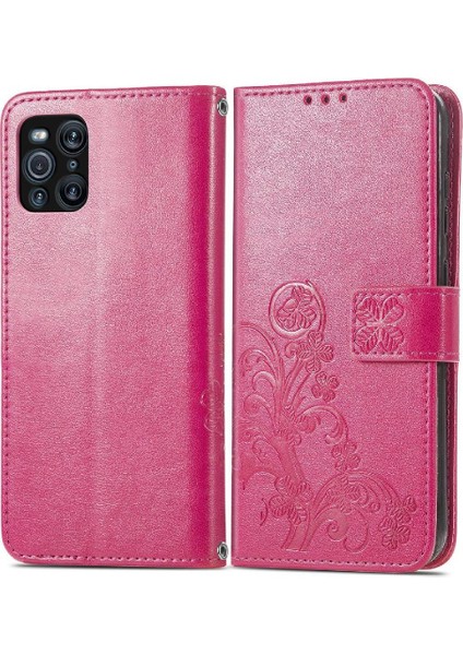 Oppo Bulmak Için Kılıf X3 Pro Dört Yapraklı Yonca Flip Kapak Kısa Kayış Iş (Yurt Dışından)