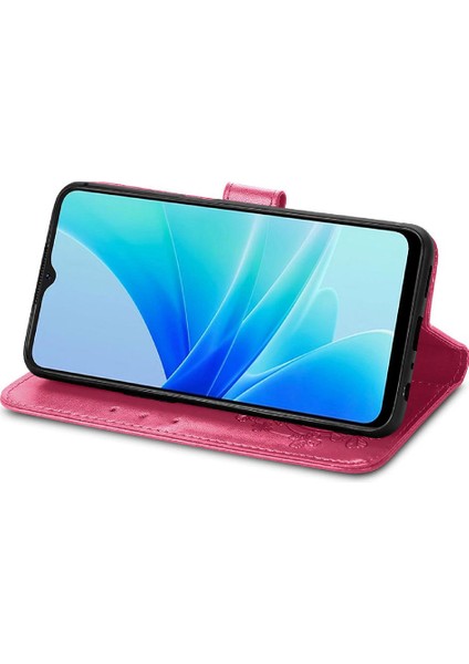 Oppo A57 4g Kısa Kayış Deri Kılıf Için Dört Yapraklı Yonca Kapak Çevirin (Yurt Dışından) modelleri