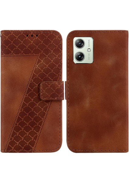 Motorola Moto G54 5g Pu Deri Kabartmalı Desen Flip Folio Kapak (Yurt Dışından)