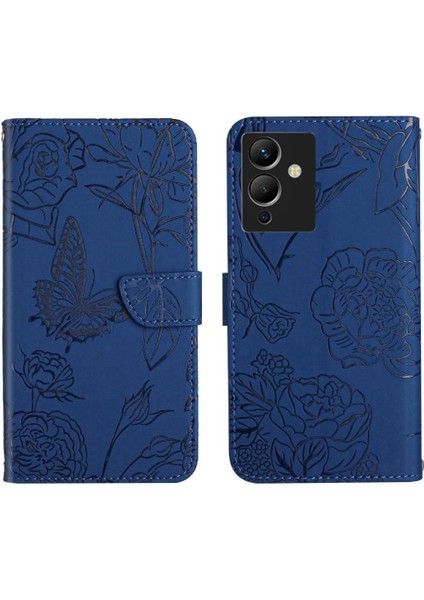 Infinix Not 12 G96 Için Kılıf Bilek Kayışı ile Pu Deri Kapak Çevirin ve (Yurt Dışından)