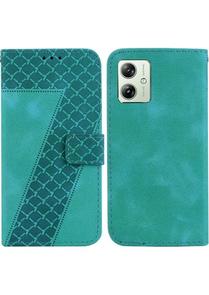Motorola Moto G54 5g Pu Deri Kabartmalı Desen Flip Folio Kapak (Yurt Dışından)