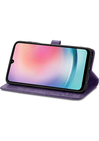 Samsung A24 4g Deri Kılıf Basit Iş Zarif Desen (Yurt Dışından)