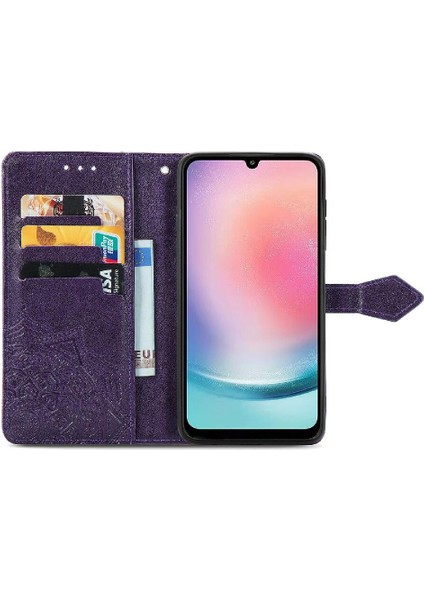 Samsung A24 4g Deri Kılıf Basit Iş Zarif Desen (Yurt Dışından)