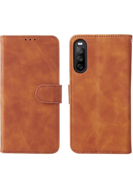 Kart Tutucu Kickstand Koruyucu Kapak ile Sony Xperia 10 Iv Için Kılıf (Yurt Dışından)