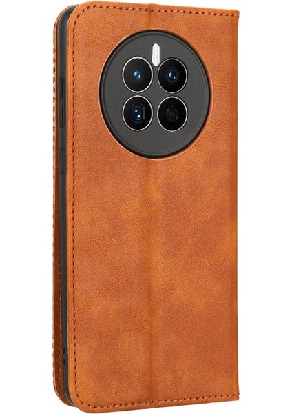 Huawei Mate 50 Için Kılıf Manyetik Kapatma Cüzdan Pu Deri (Yurt Dışından)