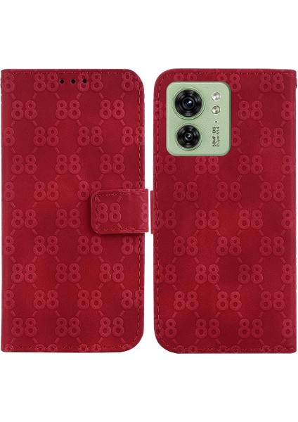 Motorola Kenar 40 Kickstand Pu Deri Cüzdan Kapak Kartı 8 Için Telefon Kılıfı (Yurt Dışından)