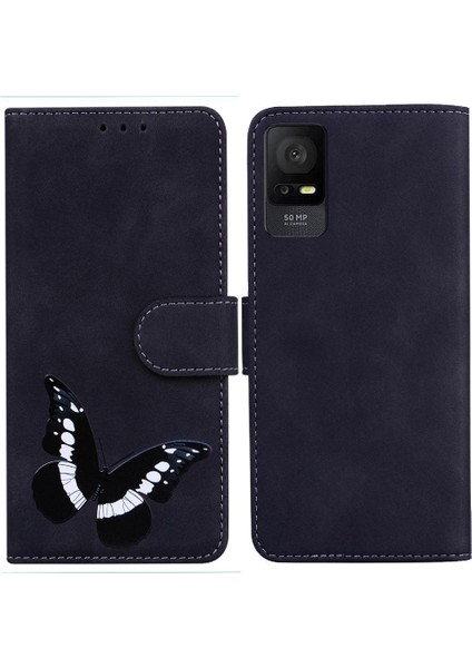 Tcl 408 Kelebek Renk Baskılı Kart Yuvaları Için Kılıf Flip Folio Kapak Cüzdan (Yurt Dışından)