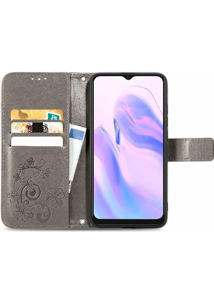Blackview A70 Kısa Kayış Deri Kılıf Kapak Kapak Dört Yaprak (Yurt Dışından)