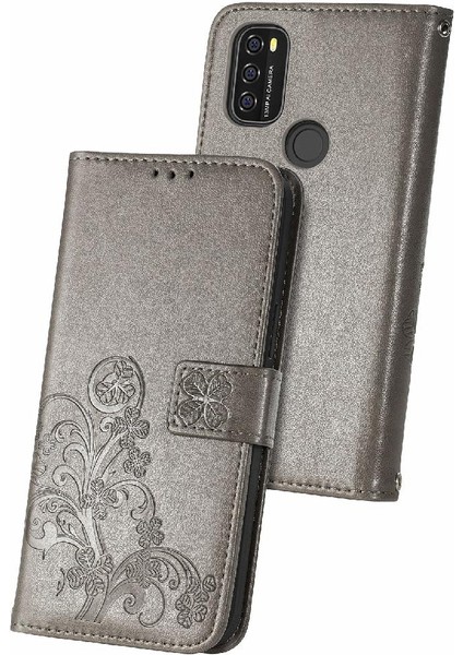 Blackview A70 Kısa Kayış Deri Kılıf Kapak Kapak Dört Yaprak (Yurt Dışından)