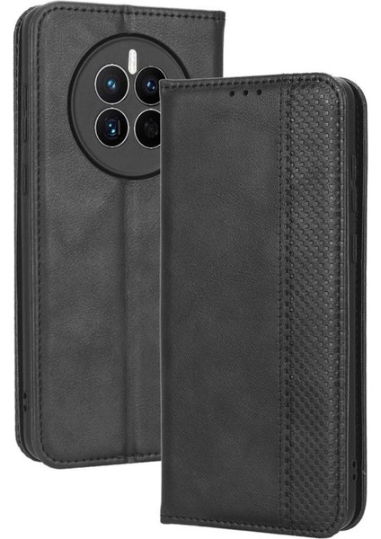 Huawei Mate 50 Için Kılıf Manyetik Kapatma Cüzdan Pu Deri (Yurt Dışından)