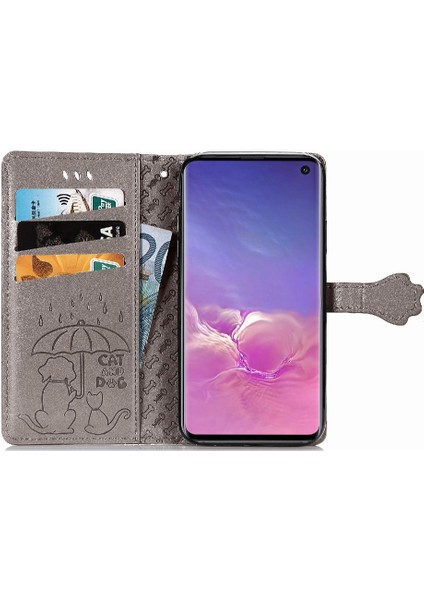 Samsung Galaxy S10 Karikatür Hayvanlar Için Kılıf Kapak Çevirin Deri Kılıf (Yurt Dışından) fırsatları