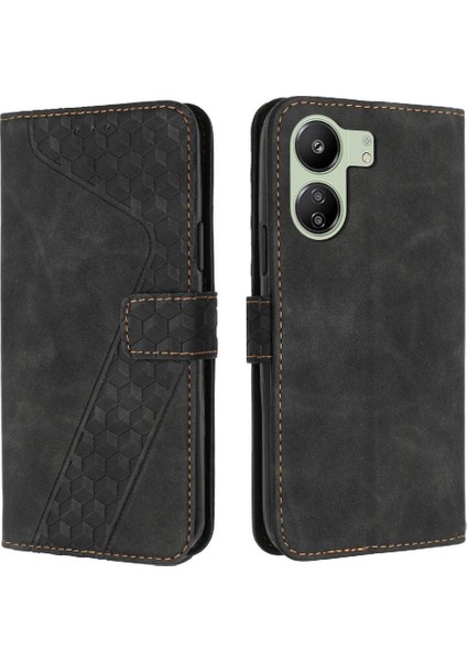 Xiaomi Poco C65 Manyetik Kickstand Flip Folio Cüzdan Kart Için Telefon Kılıfı (Yurt Dışından)