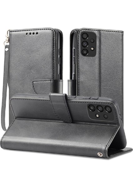 Kart Tutucu Kickstand Deri Folio ile Samsung Galaxy A52S 5g Için Kılıf (Yurt Dışından)