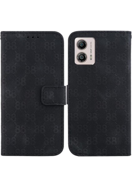 Motorola Moto G53 Için Telefon KILIFI/G23/MOTOROLA Kart Tutucu Çift 8 Kabartmalı Pu (Yurt Dışından)