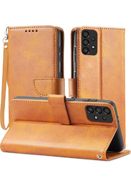 Kart Tutucu Kickstand Deri Folio ile Samsung Galaxy A52S 5g Için Kılıf (Yurt Dışından)