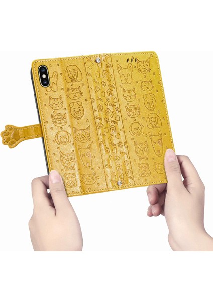 Iphone Xs Max Flip Kapak Kılıf Için Kılıf Karikatür Hayvanlar Darbeye (Yurt Dışından)