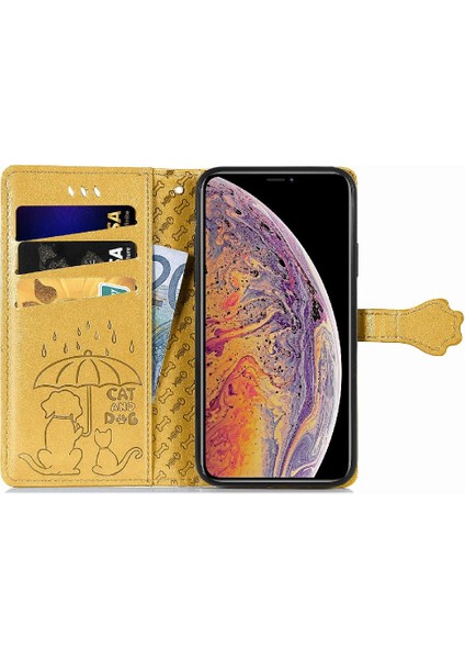 Iphone Xs Max Flip Kapak Kılıf Için Kılıf Karikatür Hayvanlar Darbeye (Yurt Dışından)