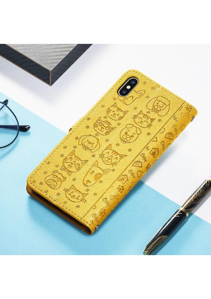Iphone Xs Max Flip Kapak Kılıf Için Kılıf Karikatür Hayvanlar Darbeye (Yurt Dışından)