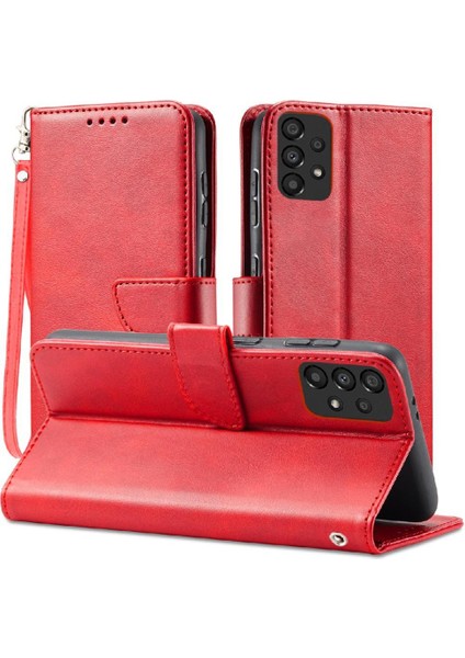 Kart Tutucu Kickstand Deri Folio ile Samsung Galaxy A52S 5g Için Kılıf (Yurt Dışından)