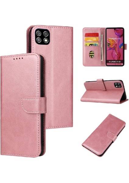Samsung Galaxy A22 4G/M32 4G/M22 4G/F22 Deri Folio Flip Case (Yurt Dışından)