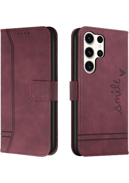 Samsung Galaxy S24 Ultra Kart Yuvaları Için Telefon Kılıfı Kapak El Kayışı Pu (Yurt Dışından)