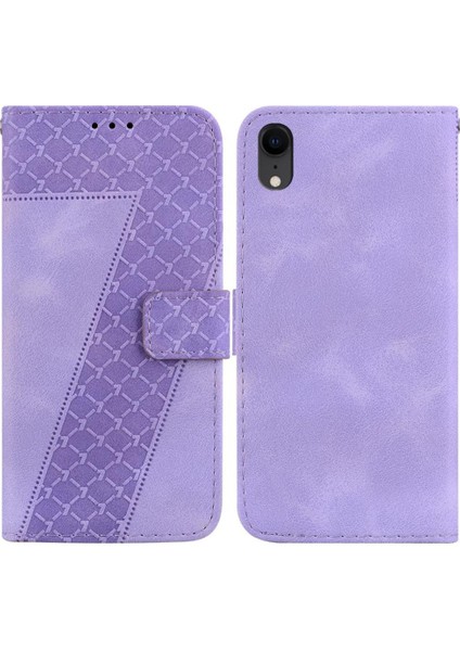 Iphone Xr Cüzdan Pu Deri Kabartmalı Desen Kart Yuvası Flip Telefon Kılıfı (Yurt Dışından)