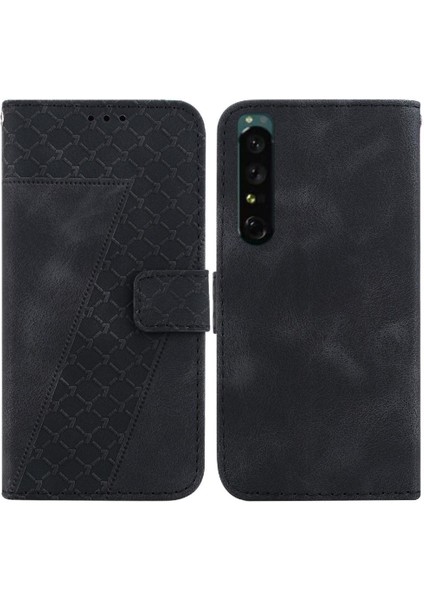 Sony Xperia 1 Iv Için Telefon Kılıfı Kart Yuvası Fonksiyonu Flip Folio Kapak Pu (Yurt Dışından)