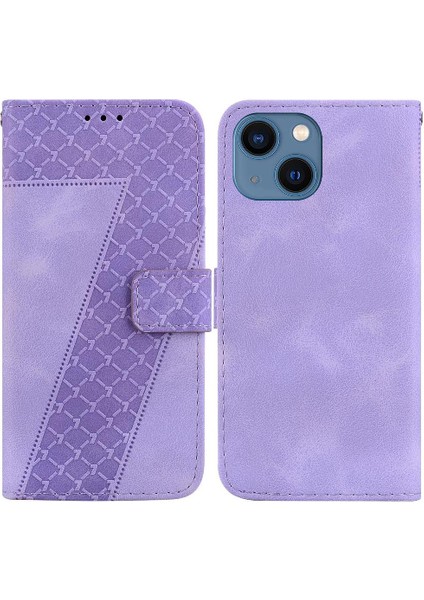 Iphone 14 Için Telefon Kılıfı Artı Pu Deri Flip Folio Kapak Kart Yuvası Cüzdan (Yurt Dışından)